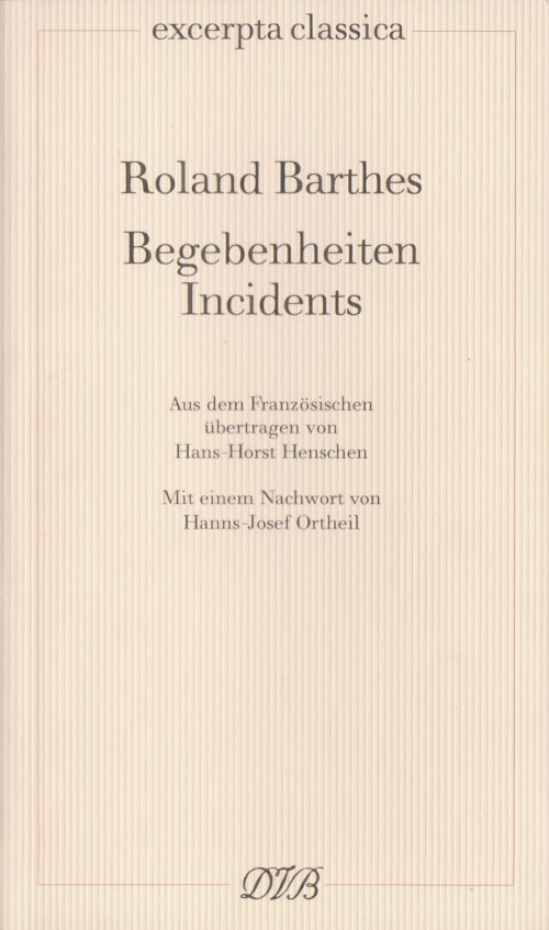 Begebenheiten/Incidents Cover